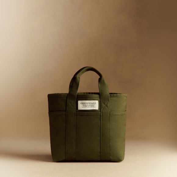 Sézane Mini Tote Bag in Chance Green - Picture 2 of 13